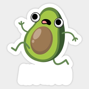 Avoca-go Cute Avocado PUn Sticker